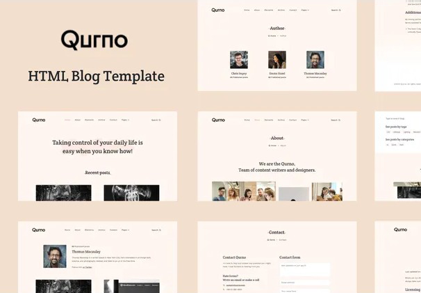 Qurno - Minimal Blog HTML Template (Qurno - Minimal Blog HTML Template)